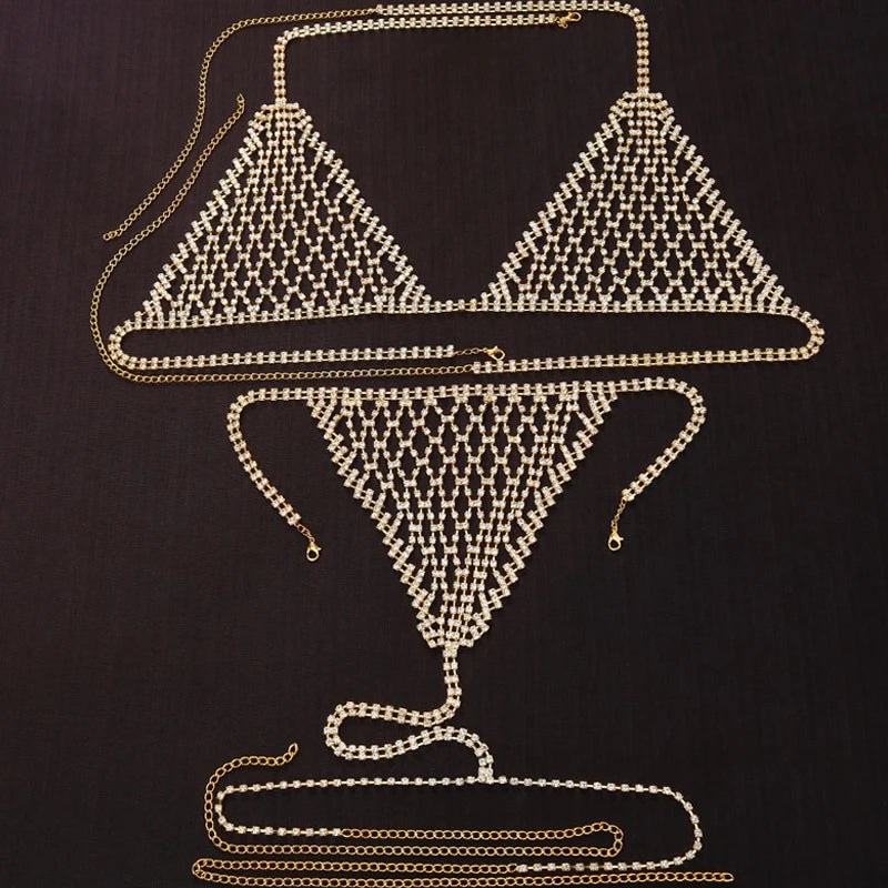 Women's Harness Bra Sexy Mesh Bodies