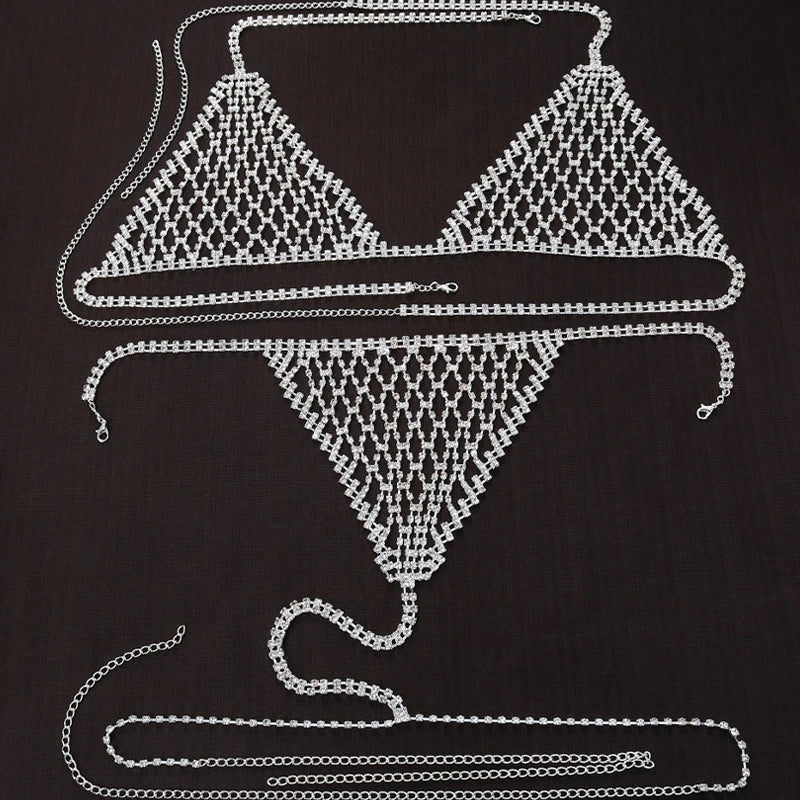 Women's Harness Bra Sexy Mesh Bodies